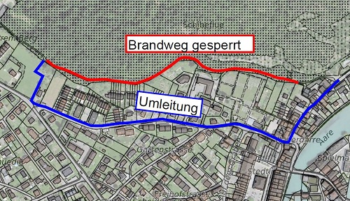 Sperrung Brandpromenade